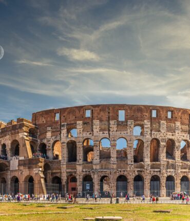 A breathtaking shot of the Colosseum amphitheatre located in Rome, Italy